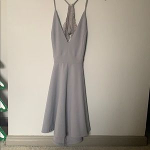 Lilac/gray dress with lace detail
